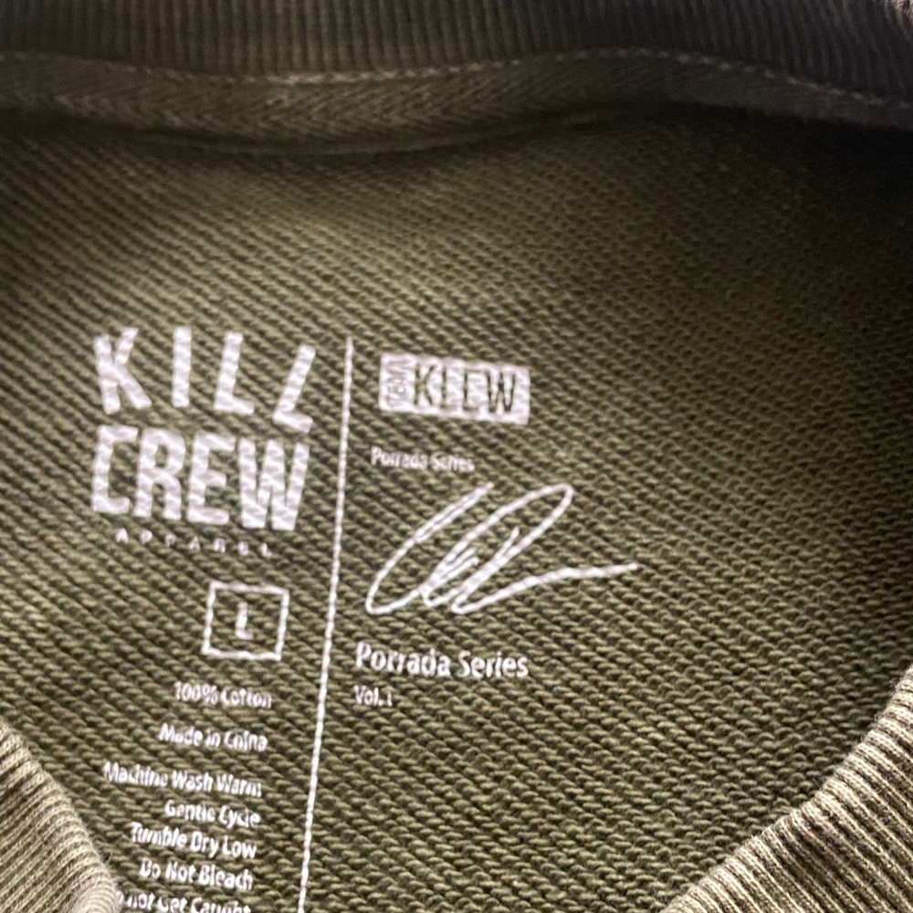 Kill Crew Olive Green Crewneck Sweater - Picture 2 of 3